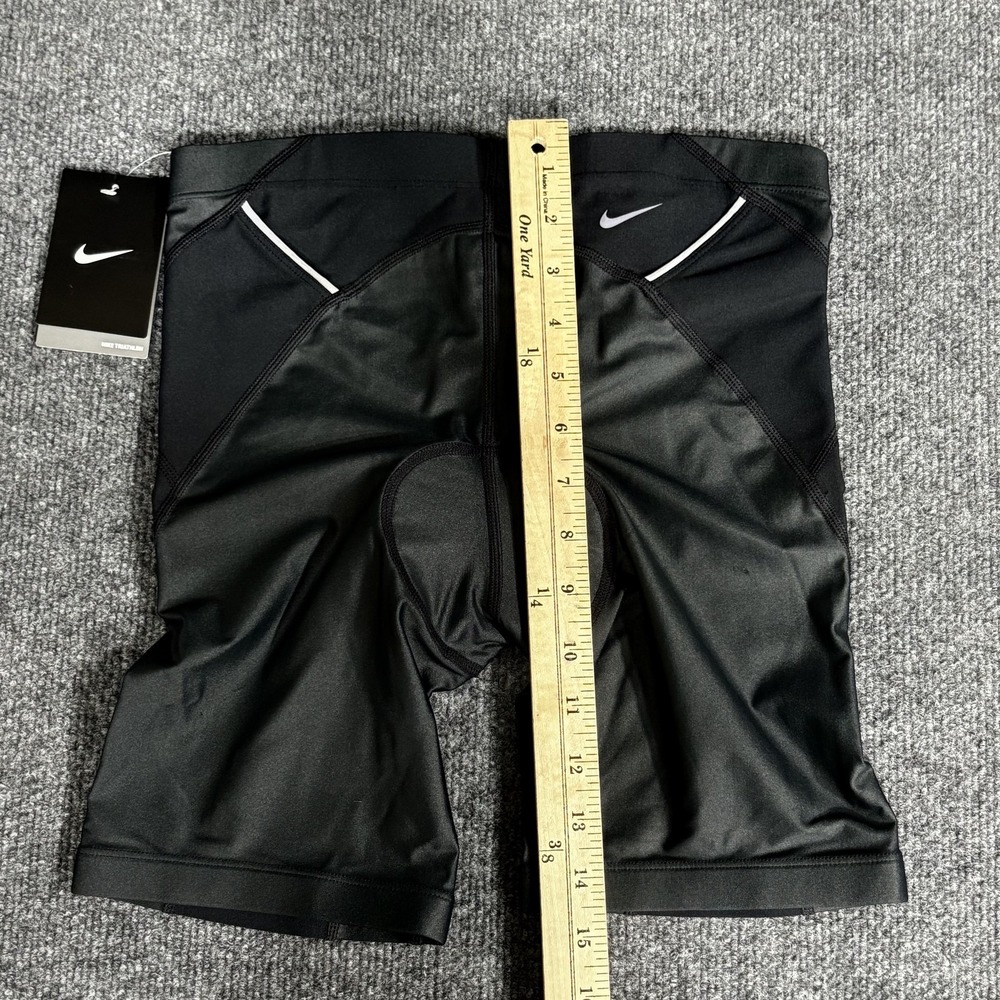 Nike Triathlon Shorts Womens XS Black Pink Padded Compression Cycling NWT - Picture 8 of 9